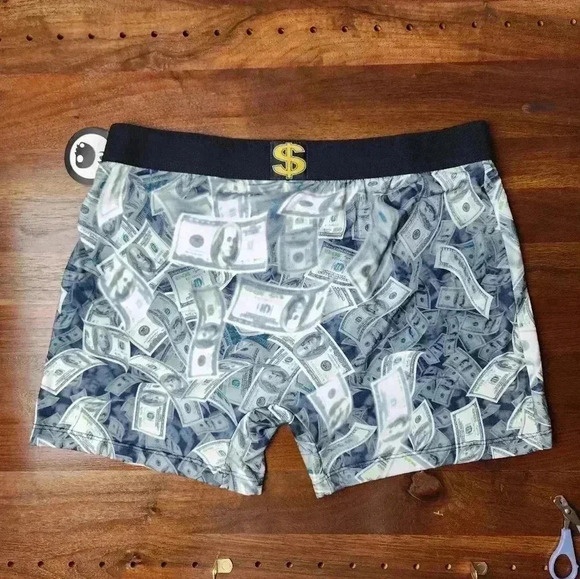 NWT deadstock Crazy Boxer briefs Money Collection XL - Picture 2 of 4